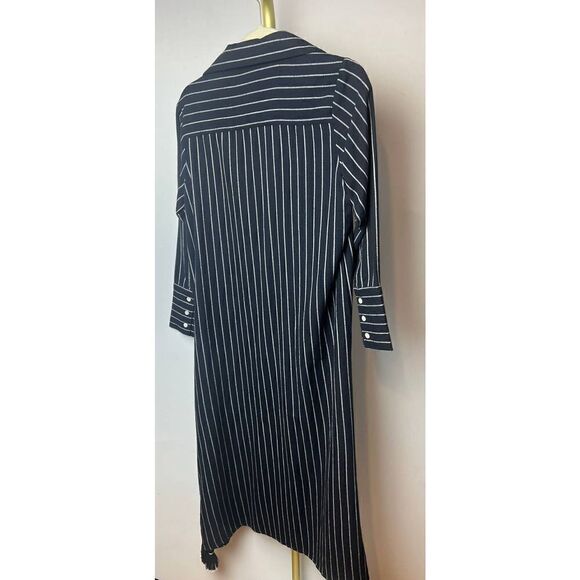 Madison Mathews Darren Maxi Navy Flannel Dress NWT Sz. XS - Picture 6 of 7